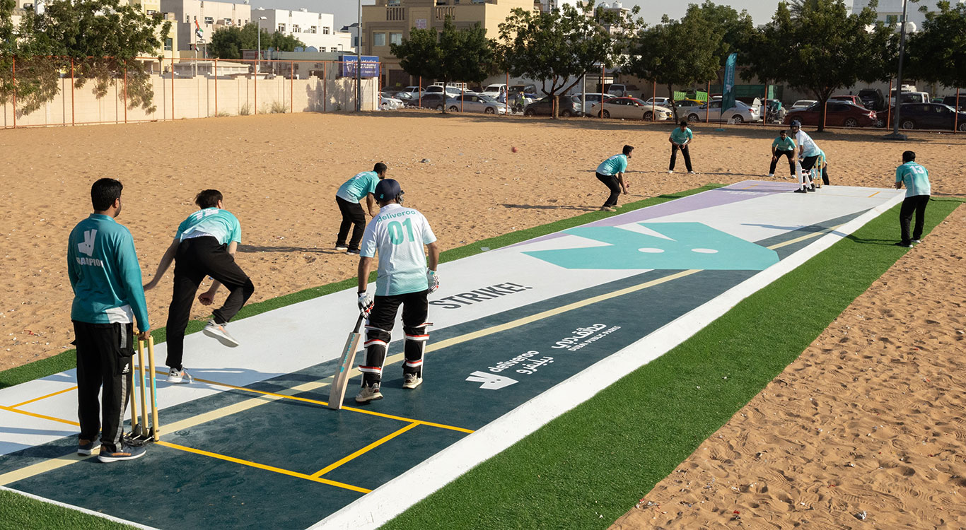 Dubai Municipality and Deliveroo work together to renovate basketball and cricket courts in Hor Al Anz Community Playground